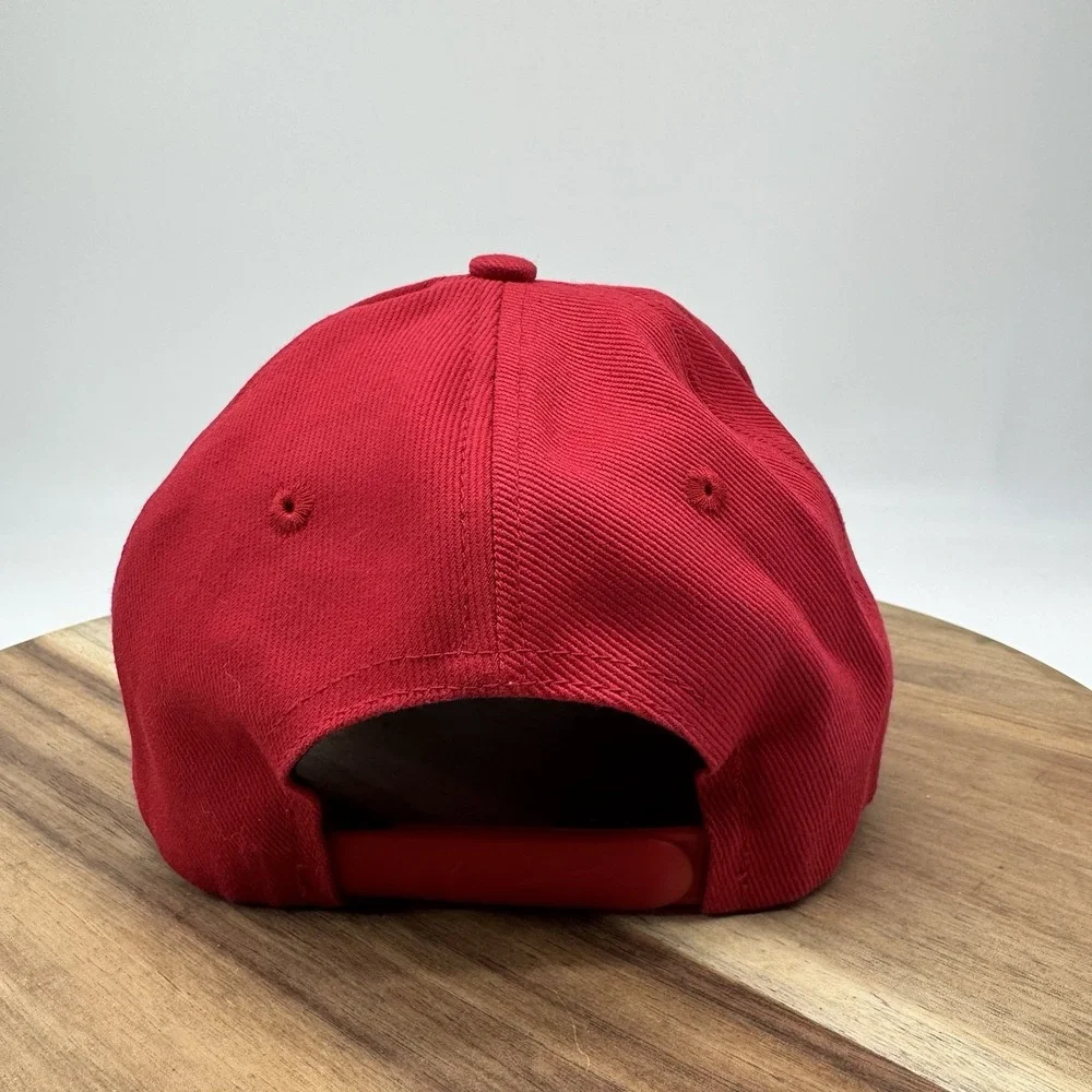 Vintage EUC Nike Hat Cap Snap Back Red Swoosh Logo Adjustable 90's 100% Cotton